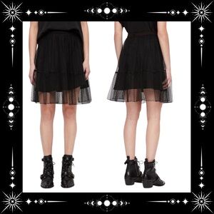 All Saints Lali tulle skirt black